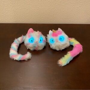 Set of two Pomsies talking interactive wearable kitty cats
